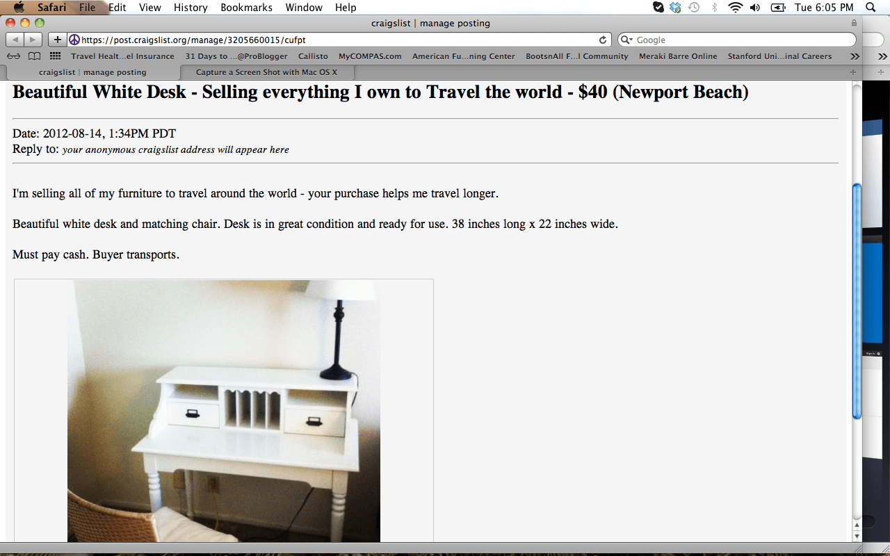 How To Sell A Household Of Furniture On Craig S List In One Week