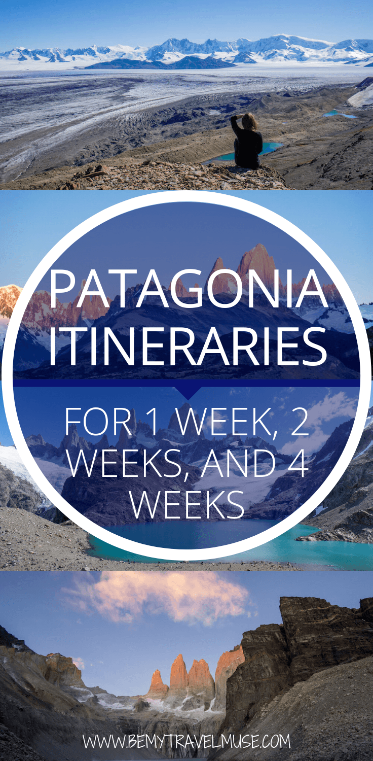 Here's the perfect Patagonia itinerary for whether you have one week, two weeks, one month, or longer in Patagonia. Tons of pics and helpful planning tips! Read more at https://www.bemytravelmuse.com/patagonia-itinerary/