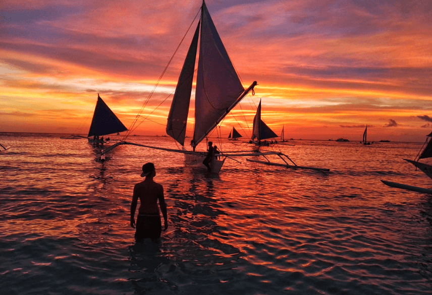 philippines boracay coucher de soleil