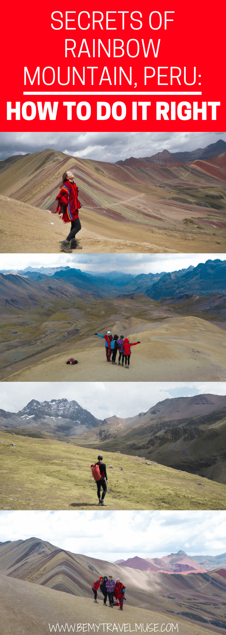 The best guide to Rainbow Mountain, Peru: how to do it right? what it really looks like? Can you handle the altitude? Will the weather be an issue? All of your questions answered in this article | Be My Travel Muse | #SouthAmerica #Peru